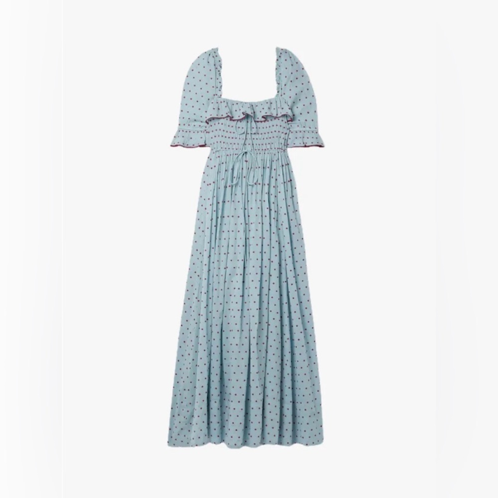 Dōen Sol Dress in Azure Swiss Dot - Picture 7 of 12